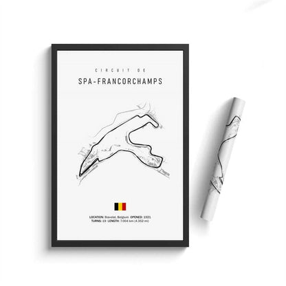 Modern Minimalistic Race track poster line