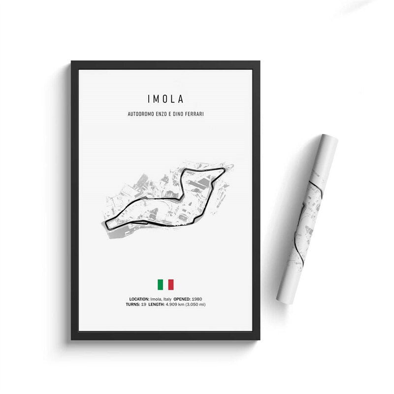Modern Minimalistic Race track poster line